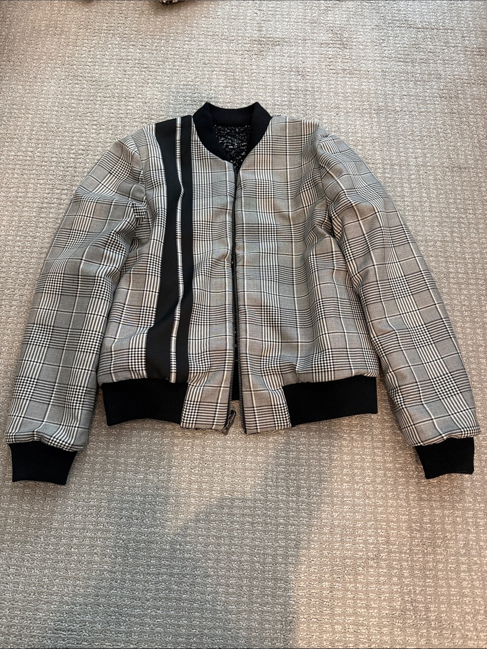 Alice & Olivia Lonnie Reversible Bomber Jacket